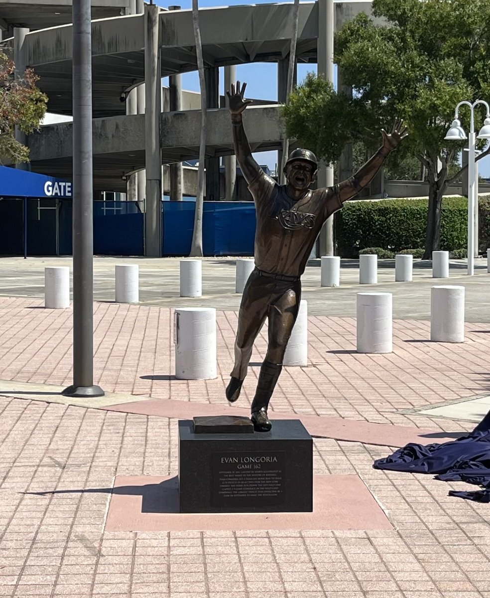 Marc Topkin on X: #Rays also unveiled a statue of Evan Longoria, from his Game  162 home run  / X