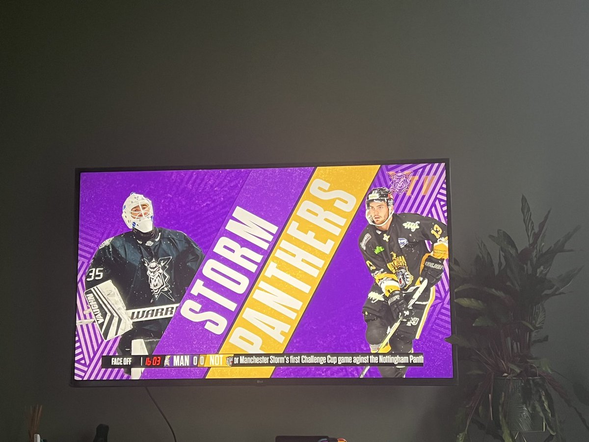 Can’t make it to the the Shelter tonight - so watching from home!! <a href="/Mcr_Storm/">Manchester Storm | #TakeShelter</a> #takeshelter 💜🏒