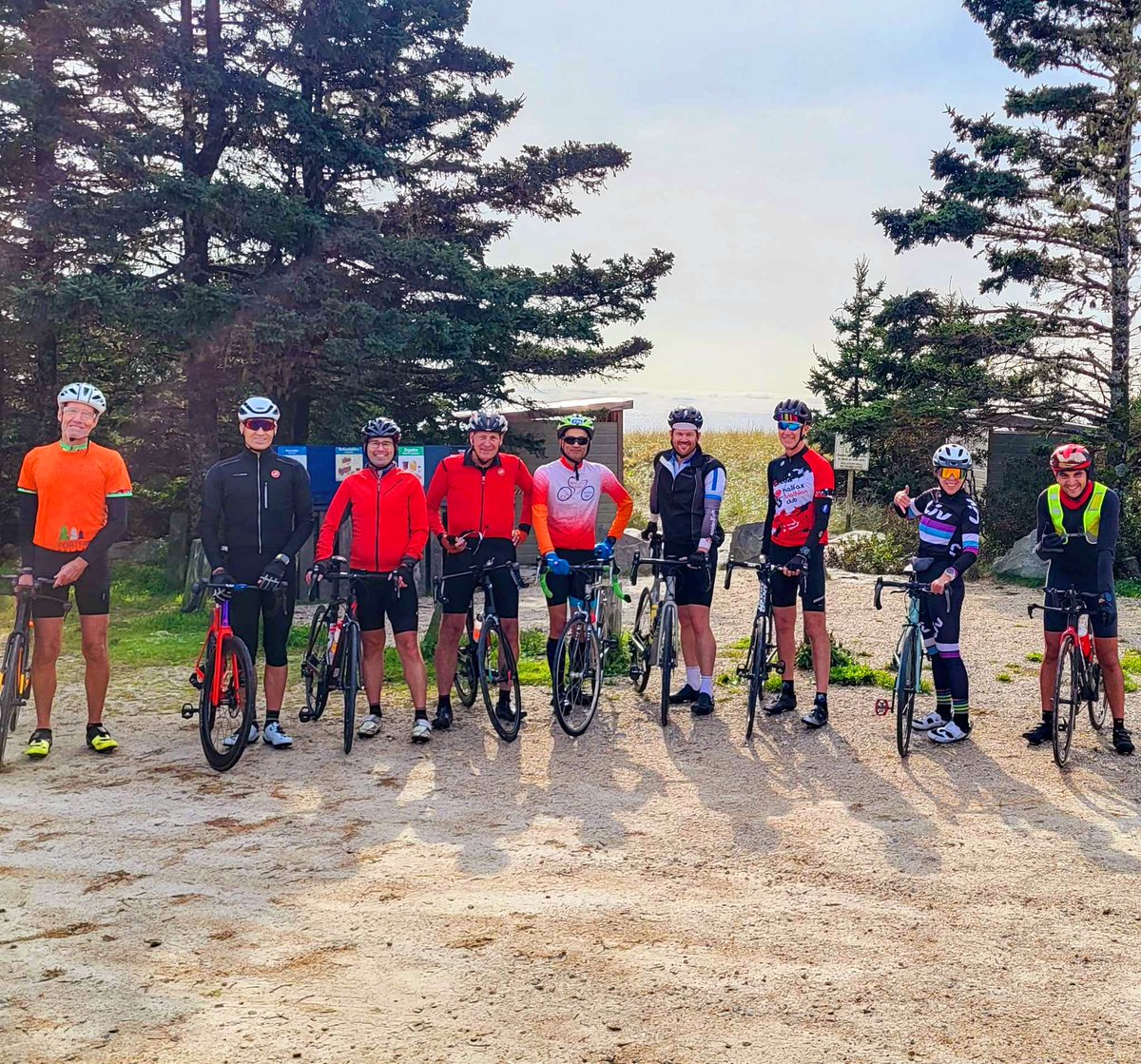 Great fall morning for a group ride at Aspotogan Loop.