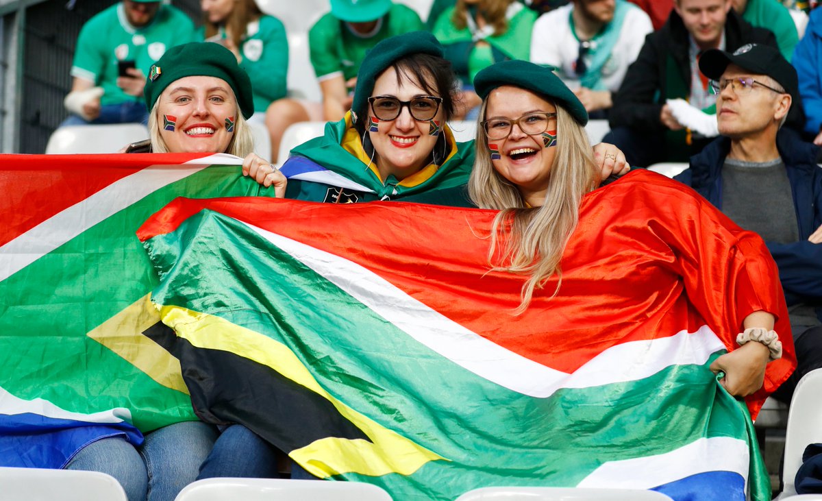 Springboks's tweet photo. Just over an hour to go before kick-off in Paris 🥳
#StrongerTogether #Springboks #RWC2023 #RSAvIRE https://t.co/M8su4gXCEx