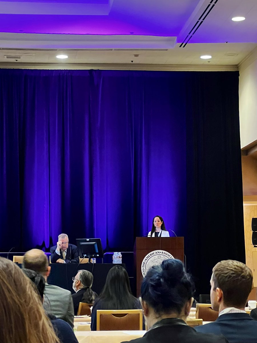 Exciting presentation by Dr. Courtney Meyer (<a href="/courtneymeyerMD/">Courtney Meyer, MD, MPH</a>) on machine learning and ultra massive transfusion in trauma patients at #AAST2023 <a href="/traumadoctors/">AAST</a>