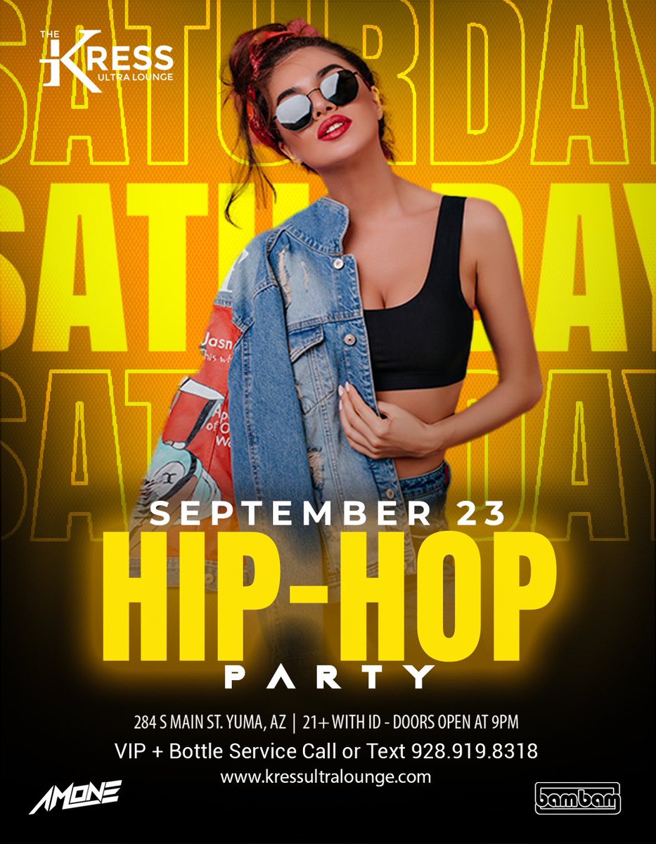 The Hip-Hop Party only happens one place every Saturday night! See you there! 🔊🎶