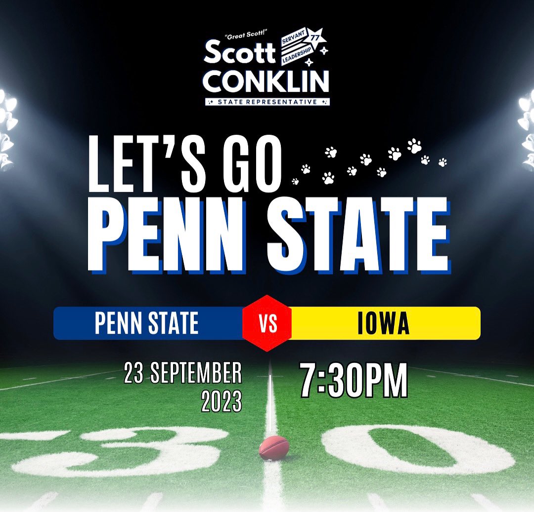 LET’S GO PENN STATE! BEAT IOWA! 👏👏🏈🏟️

#PennState #WeAre #WeArePennState #PennStateFootball #PSU