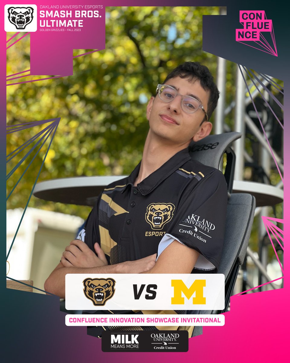 OaklandEsports's tweet photo. The Top 4 of the #Confluence2023 Innovation Showcase Invitational is about to begin. We’re taking on @UMichEsports in a best of 3 series to see who moves on to the finals! https://t.co/ULwxLtfcTc