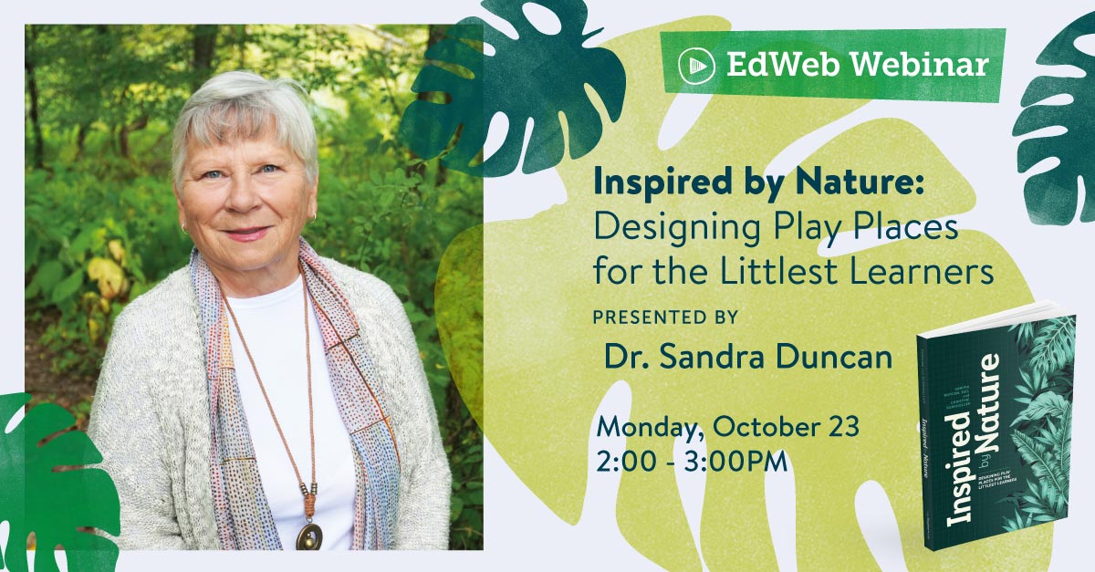 Join Dr. Sandra Duncan, an experienced early childhood education expert, for an inspiring EdWebinar on October 23, 2023, from 2 p.m. to 3 p.m. Discover how to transform your classroom into a nature-inspired, heart-centered learning environment. bit.ly/3PPvN78