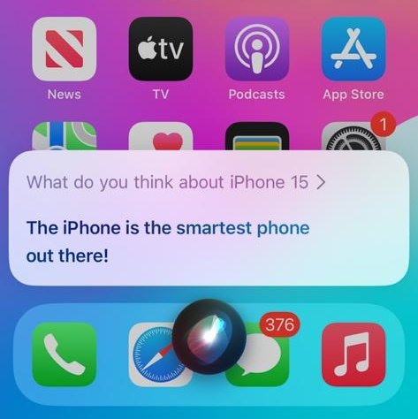 Technerd_9's tweet photo. Siri is quite loyal to apple ๐
Also now Siri can take Back-to-Back requests without needing to reactivate it between commands ๐
#Apple #iOS17 #iOS1701 https://t.co/S9PKSJUeU0