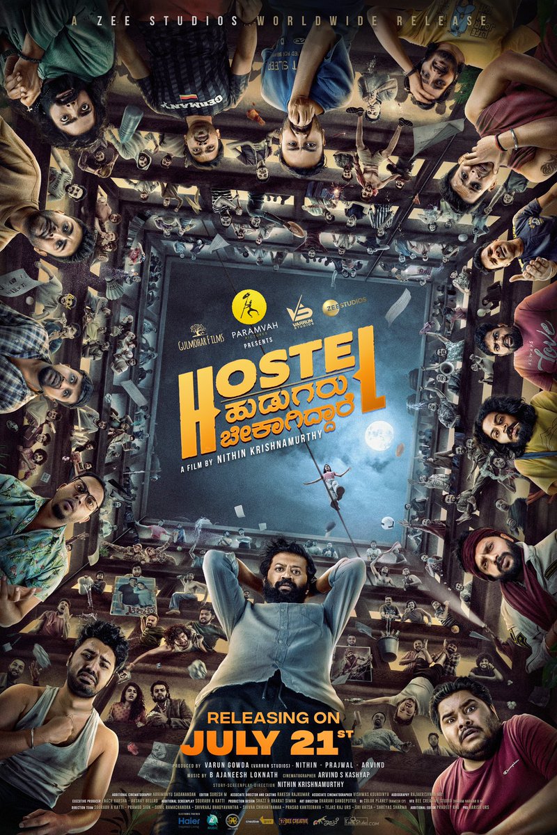 Absolutely enjoyed #HostelHudugaruBekagiddare. A kannada black comedy movie that's insanely enjoyable and keeps us hooked. The quirky tone of the film is refreshing and loved how the screenplay kept surprising every now and then, didn't feel like a debut movie which it is.