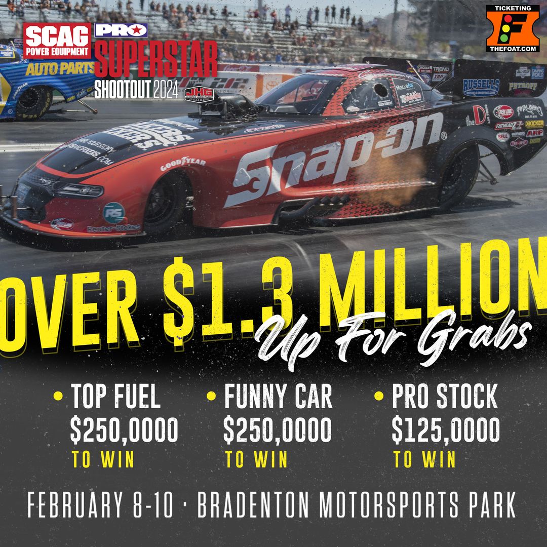 Things are about to get a whole lot hotter in February at Bradenton Motorsports Park. Get your tickets NOW!
[ #PROonFLO #SuperstarShootout | Feb. 8-10, 2024 | Bradenton Motorsports Park |  Tickets on sale now: bit.ly/scagpro |  Stream live: flosports.link/3KQGS4I ]