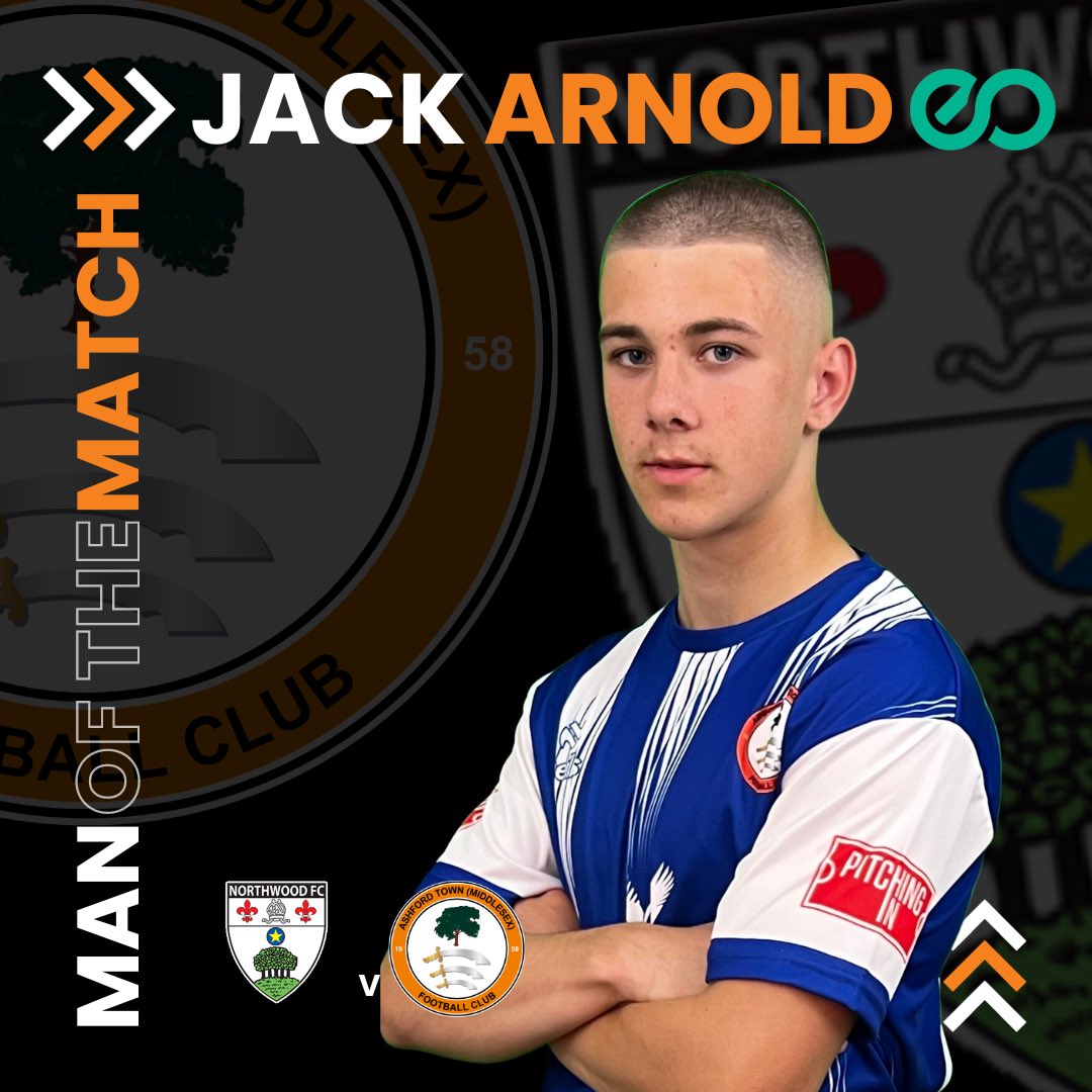 ashfordtownmx's tweet photo. Jack Arnold is our @ElevatedOnline Man of the Match for todayโs away trip to @NorthwoodFC.
It was a great team performance, and couldโve gone to a few players. Including Qasim Khan and Ben Holder. A close call, but Jack just edged it amongst the travelling fans ๐
#NORASH #atfc https://t.co/s6sVoqaHvA
