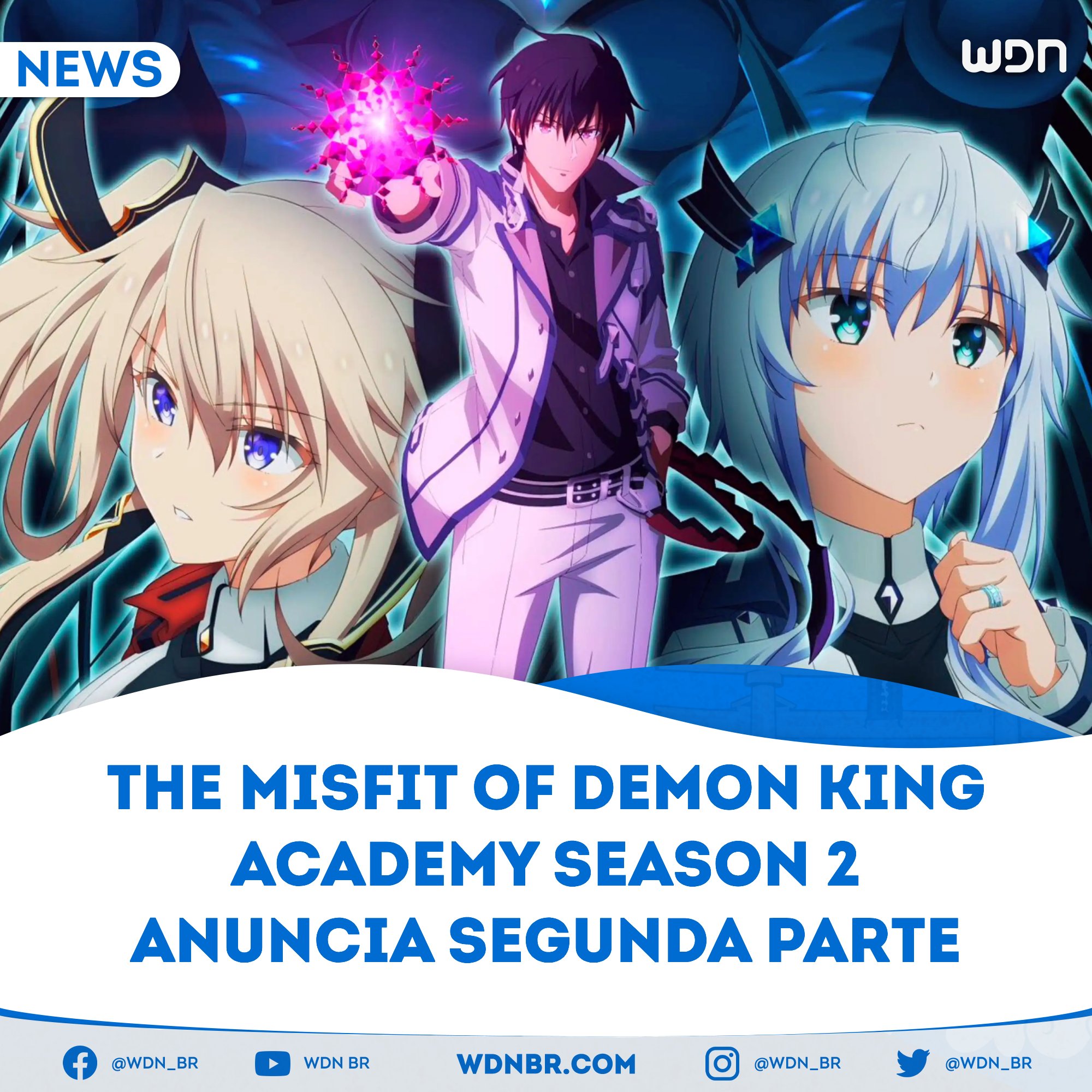 Segunda temporada de The Misfit of Demon King Academy tem estreia