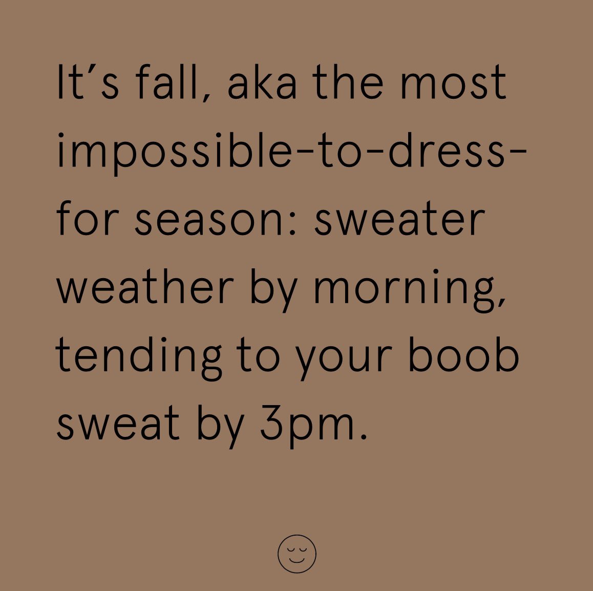 trueandco_us's tweet photo. ‘Tis the season of being late to everything because you’re staring blankly into your closet. 

#happyfall #firstdayoffall https://t.co/VYbnTV9ef8