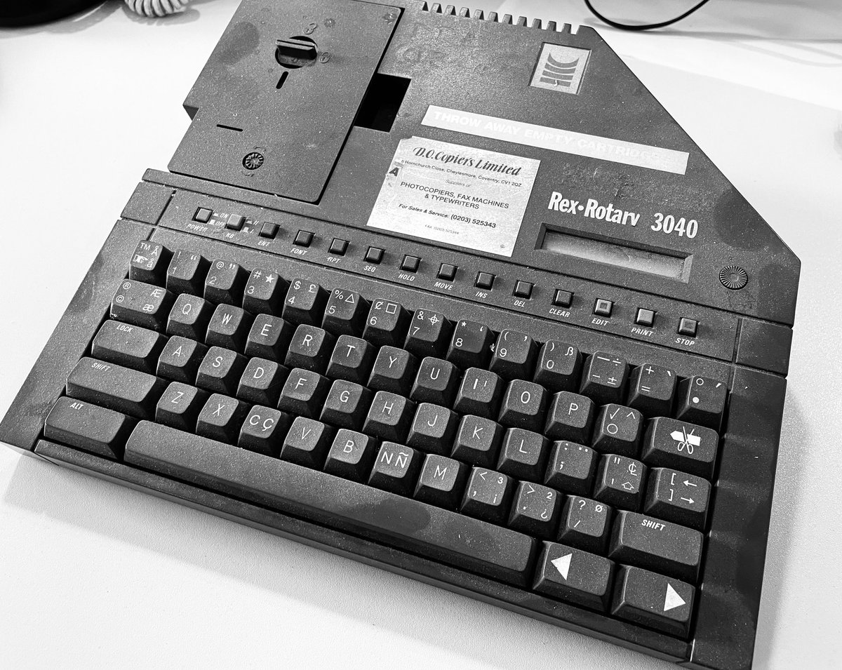 Clearing out part of our office revealed this artefact from the days of the drawing board - for generating adhesive text for presentation drawings #architect #drawingboard