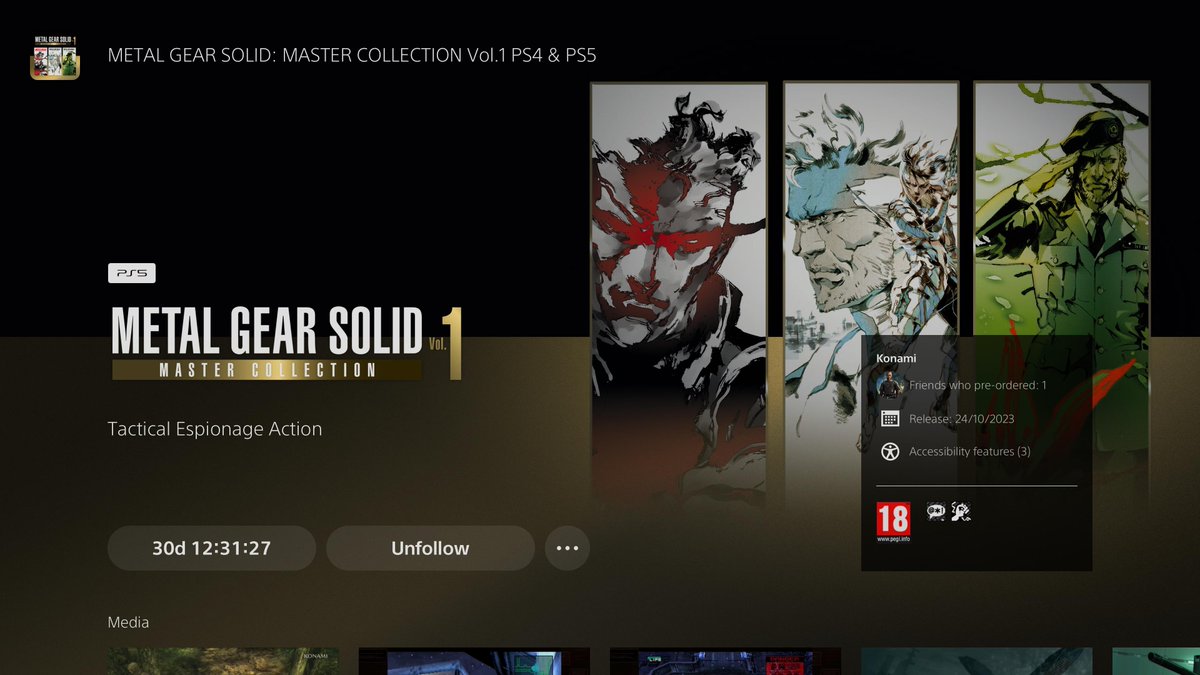 METAL GEAR SOLID: MASTER COLLECTION Vol.1 PS4 & PS5