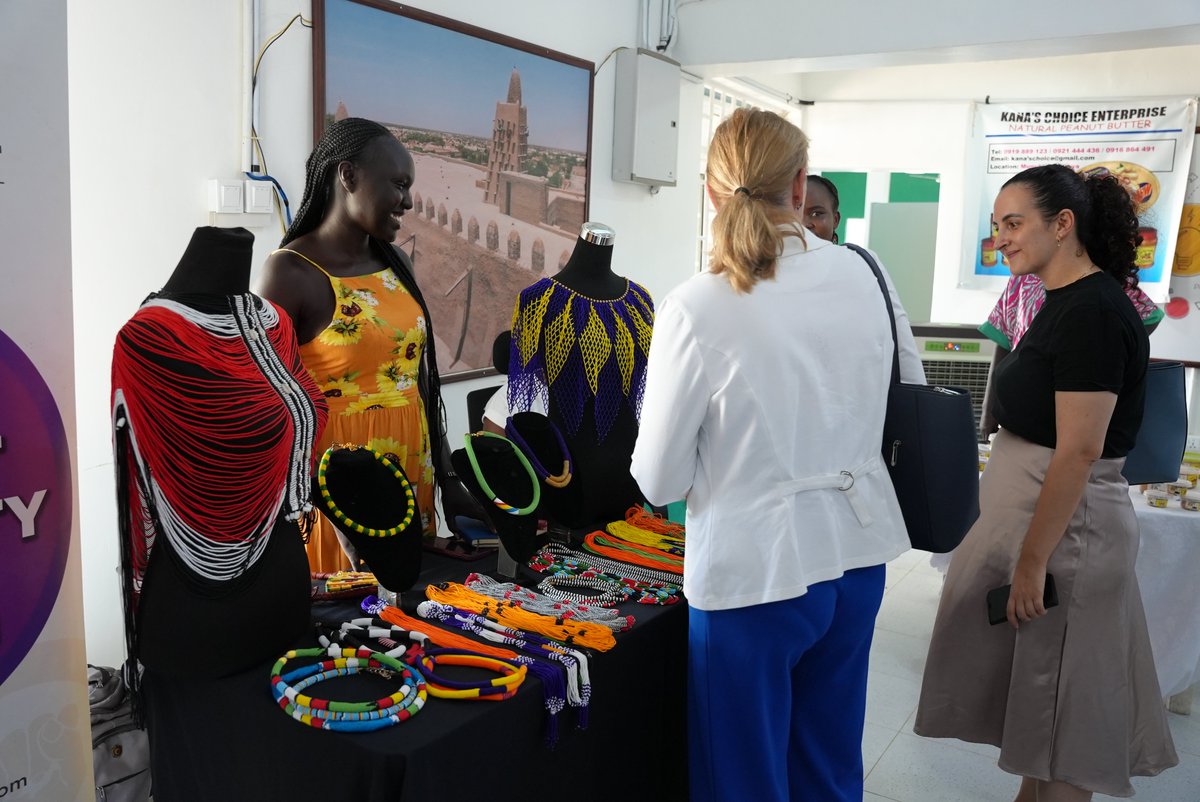 UniPod as an innovation center, was delighted to host the Youth Trade Fair organized by Youth &amp; Society Africa. During the event, our technician was able to inform the Representation from the Netherlands Embassy in South Sudan about our Green Tech Lab. #innovation #tradefair