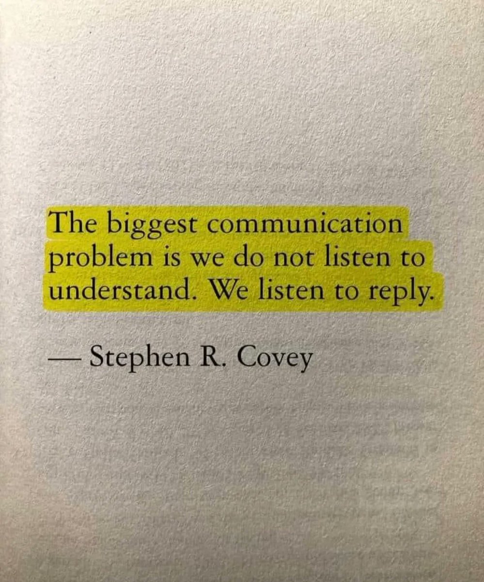 Are you truly listening? In your next conversation try switching your mind off and just turn your ears up….