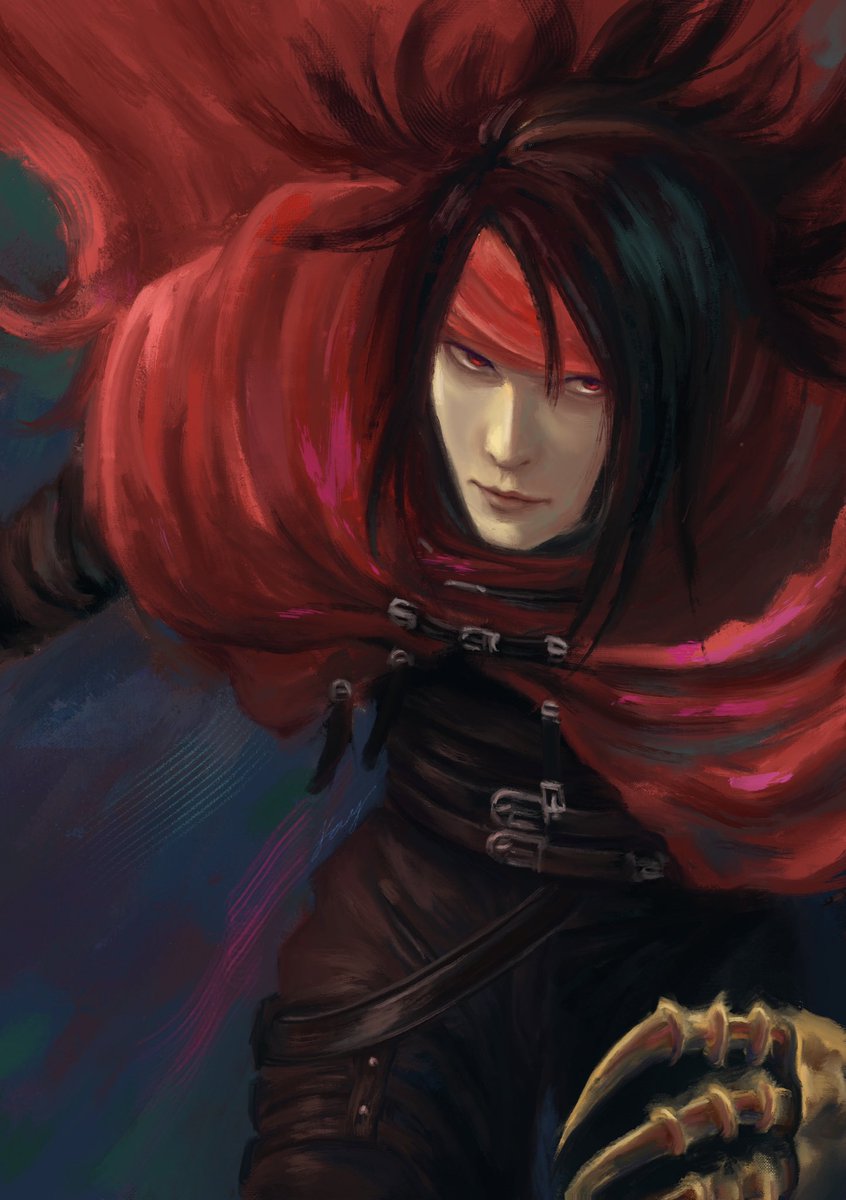Guess who’s super excited because of FFVII Rebirth announcement?! ⚰️ #FFVIIRebirth #ff7 #ff7art #VincentValentine 

The gameplay videos got me really excited too; can’t wait to paint some of the scenes from them 🥰