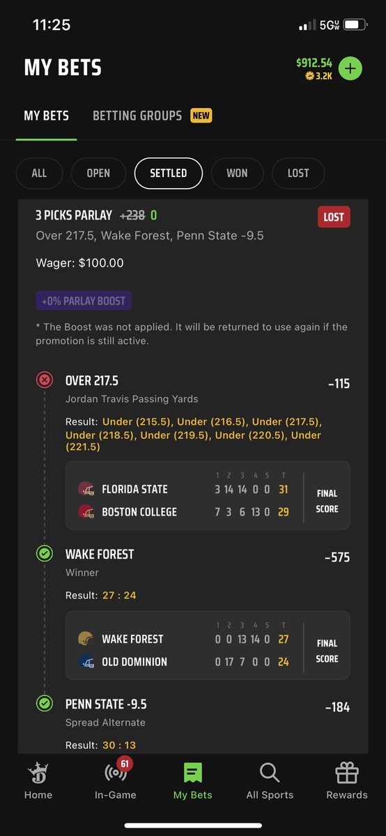 J_Snider35's tweet photo. @DKSportsbook how is this bet settled as a loss he had 222 yards passing, I emailed your support team and the still say it’s a loss? Did he have under 217.5 passing? #payitout https://t.co/7qwtY0Gs8G