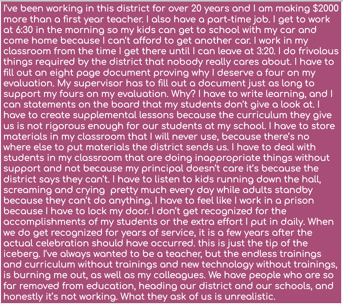 CCSDTeachers's tweet photo. CCSD Teachers are sharing their stories with "I wish the public knew..." #iwishthepublicknew
@ccsdparents @news3lv @8newsnow @ktnv @fox5vegas @JoshuaPeguero
@clarkcountysch @maddow @Lawrence https://t.co/5go8JW9yM1