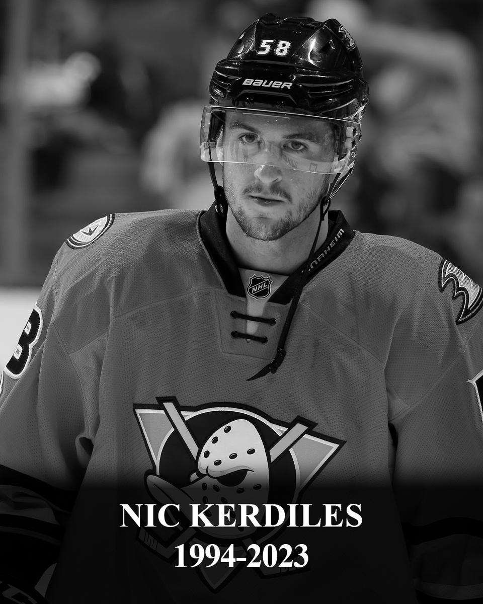 We’re heartbroken to hear the news about Nic Kerdiles, who died in a motorcycle accident this morning. An Irvine native, Nic became the first player from Orange County to play for the Ducks, in 2017. Our thoughts and deepest sympathies go out to his family and loved ones.