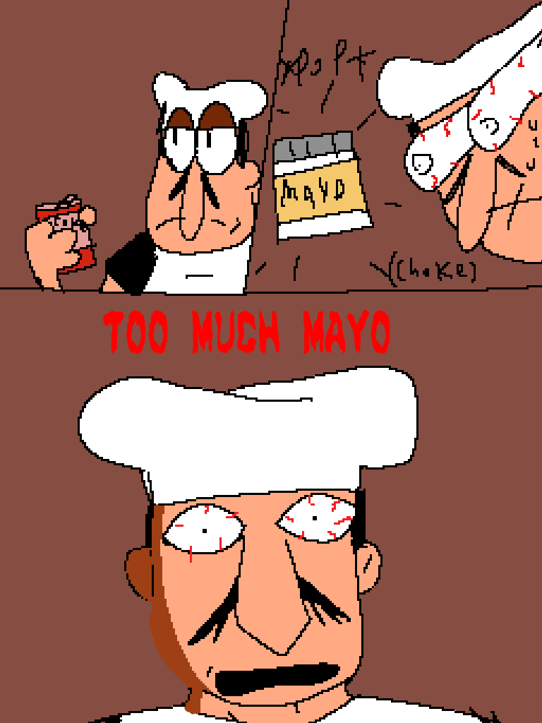 VeryNormalUser0's tweet photo. Too much #pizzatower #peppino #pixelart #comic #pizzatowercomic https://t.co/CkWTFjXKjh