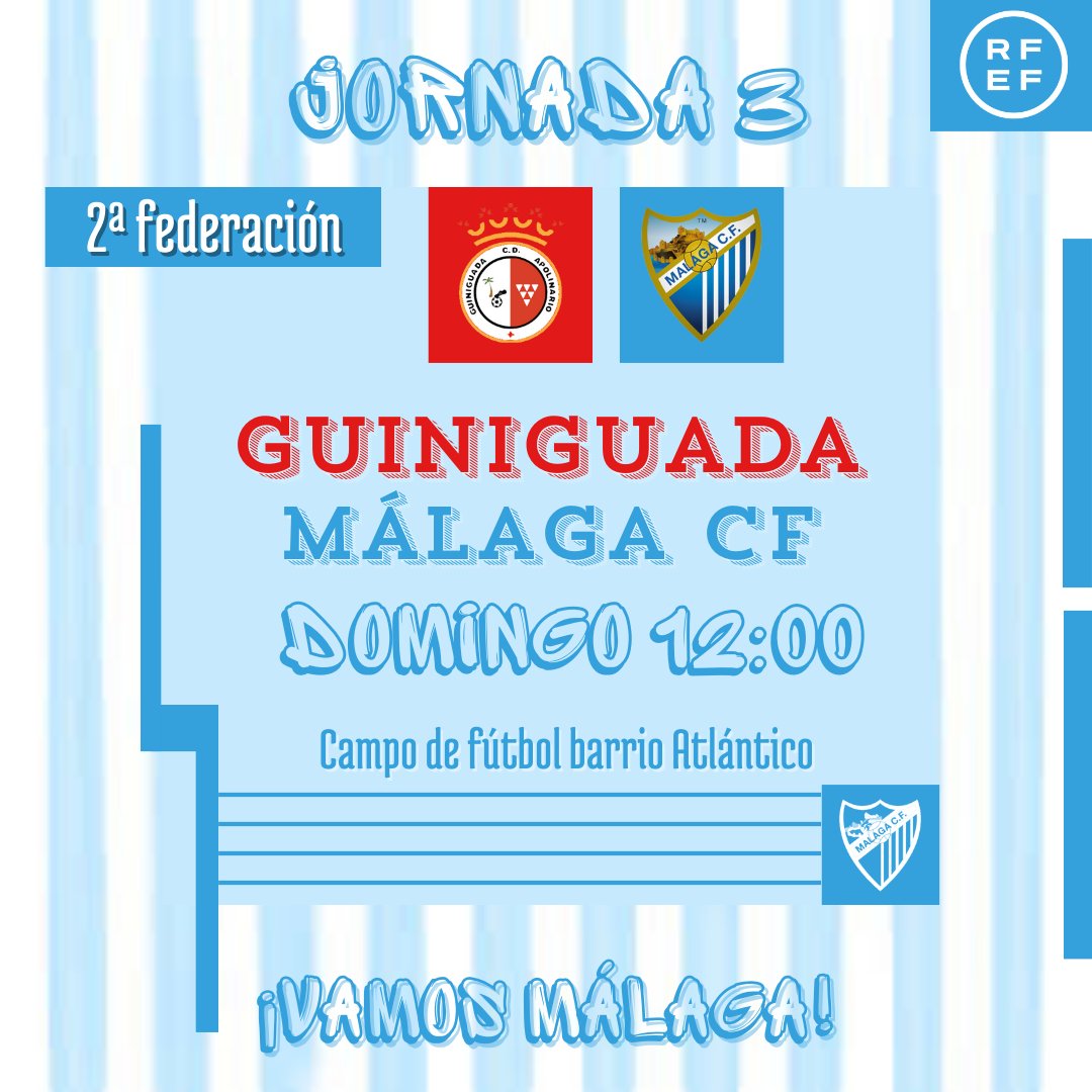 𝙅𝙊𝙍𝙉𝘼𝘿𝘼 𝟯

🏆 2ª Federación 
🆚 Guiniguada
⏱️ 12.00h
🏟️ Estadio Barrio Atlántico