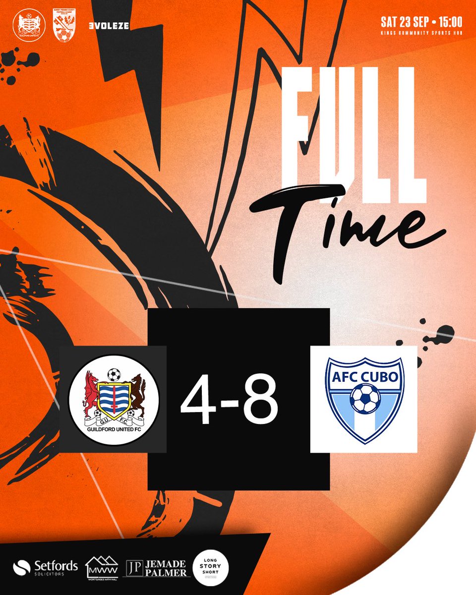 GuildfordUnited's tweet photo. Very poor first half cost us today, far too many mistakes costing us goals. A good fight back in the second half showing really character 

⚽️⚽️ @callumdeverill 
⚽️ Luis Emanuel
⚽️ @charashbrook 

🎯 Luis Emanuel
🎯 @coach____lewis 
🎯 Aidan Gerber
🎯 KD

⭐️ @callumdeverill https://t.co/wGO7VSsa7x