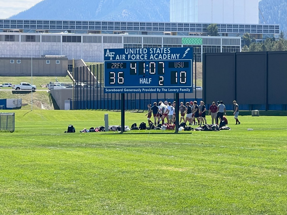 Rugby final from USAFA - ZRFC Blue defeats Utah State University.