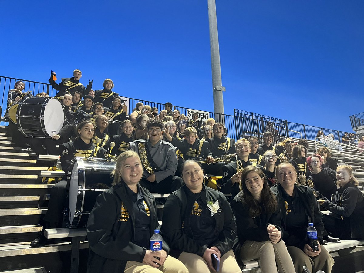 SuptKuhn's tweet photo. The Pride of Shawnee Marching Band takes the field at the Graham Band Festival tonight!!! #ShawneeBraves https://t.co/tCFLYYBrJI
