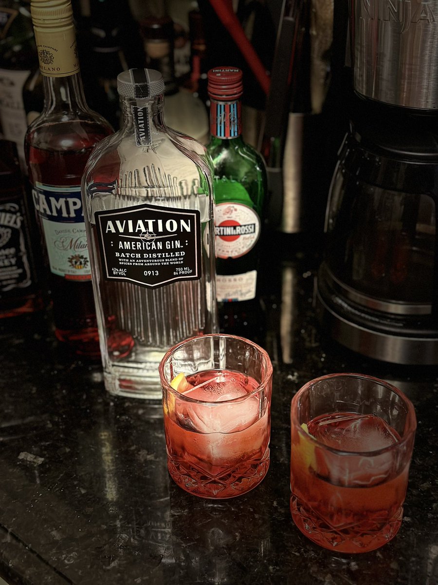 adam_turney's tweet photo. @VancityReynolds with the cinnamon sticks firmly tucked away, we took your advice on the first day of fall 🍁 🥃 happy #negroniweek ! @AviationGin @C_Hartana https://t.co/T9VCTUCPSj