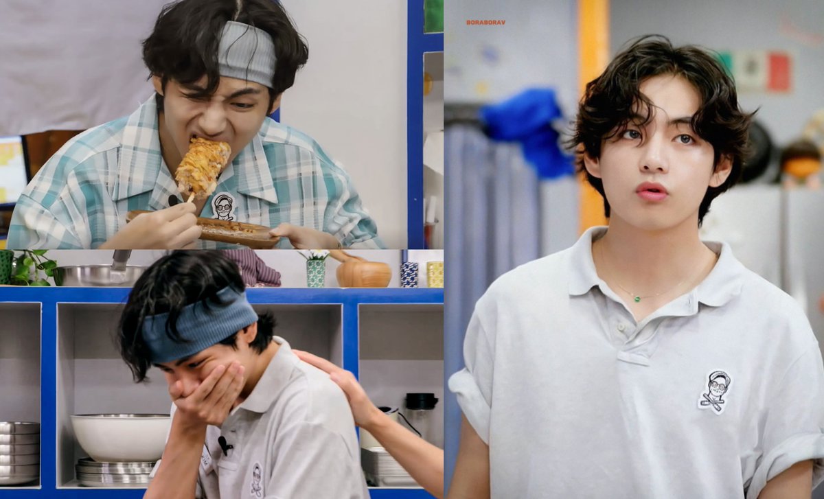 PrimeVideoLat's tweet photo. Tae Tae siendo Tae Tae en tres imágenes. 

“Jinny’s Kitchen” https://t.co/foLl1njOy7