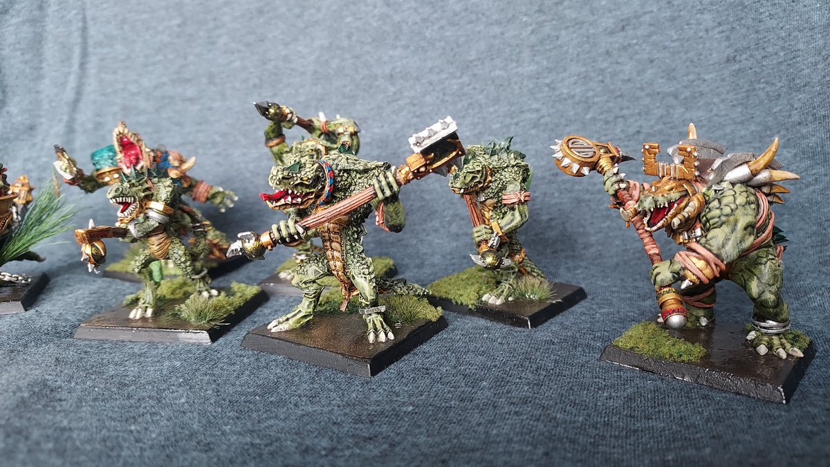 Took a while, but I finished a bunch of kroxigors from various eras and a proxy.
#warhammerfantasybattles