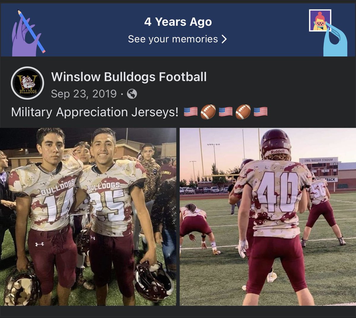Cool memory #40 Mason Scott &amp; #25 Romeo Romero currently serving in the military 🇺🇸