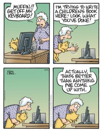 HPL_JDeLaughter's tweet photo. ⌨️How many cats have written best sellers? Does Stephen King own a cat or two or more?🎨Comic: Brian Crane⌨️#StephenKing #BestSellers #MustRead #AuthorSecrets #MotivationalSaturday https://t.co/3Xt6bBj0tU