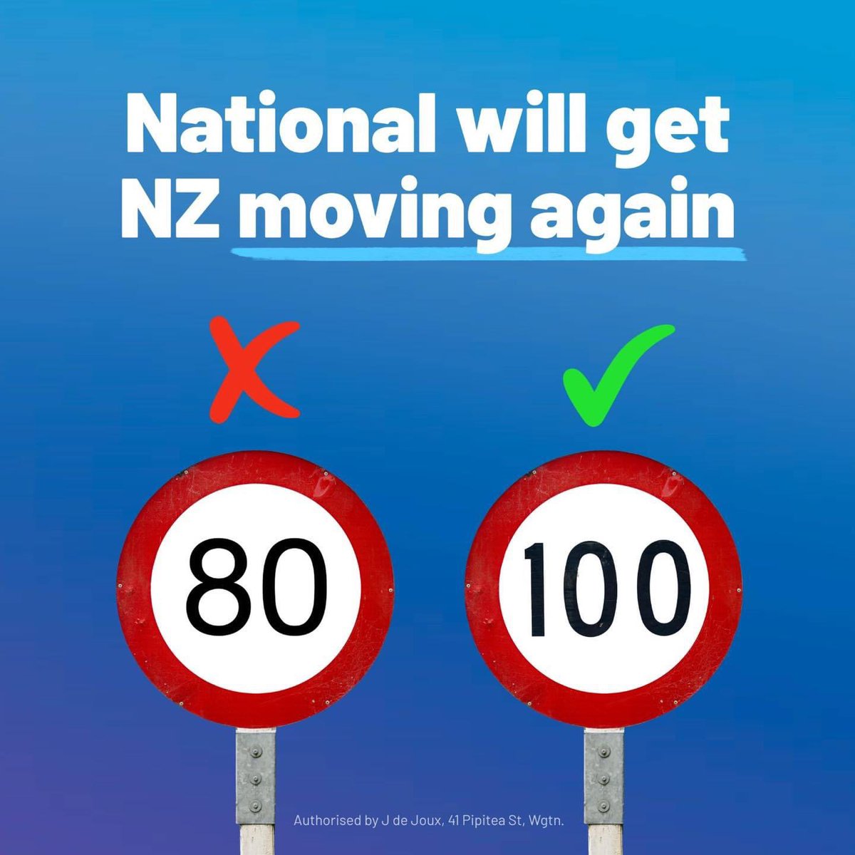 SimeonBrownMP's tweet photo. National will end Labour’s blanket speed limit reductions. https://t.co/C3FKpu3P6N