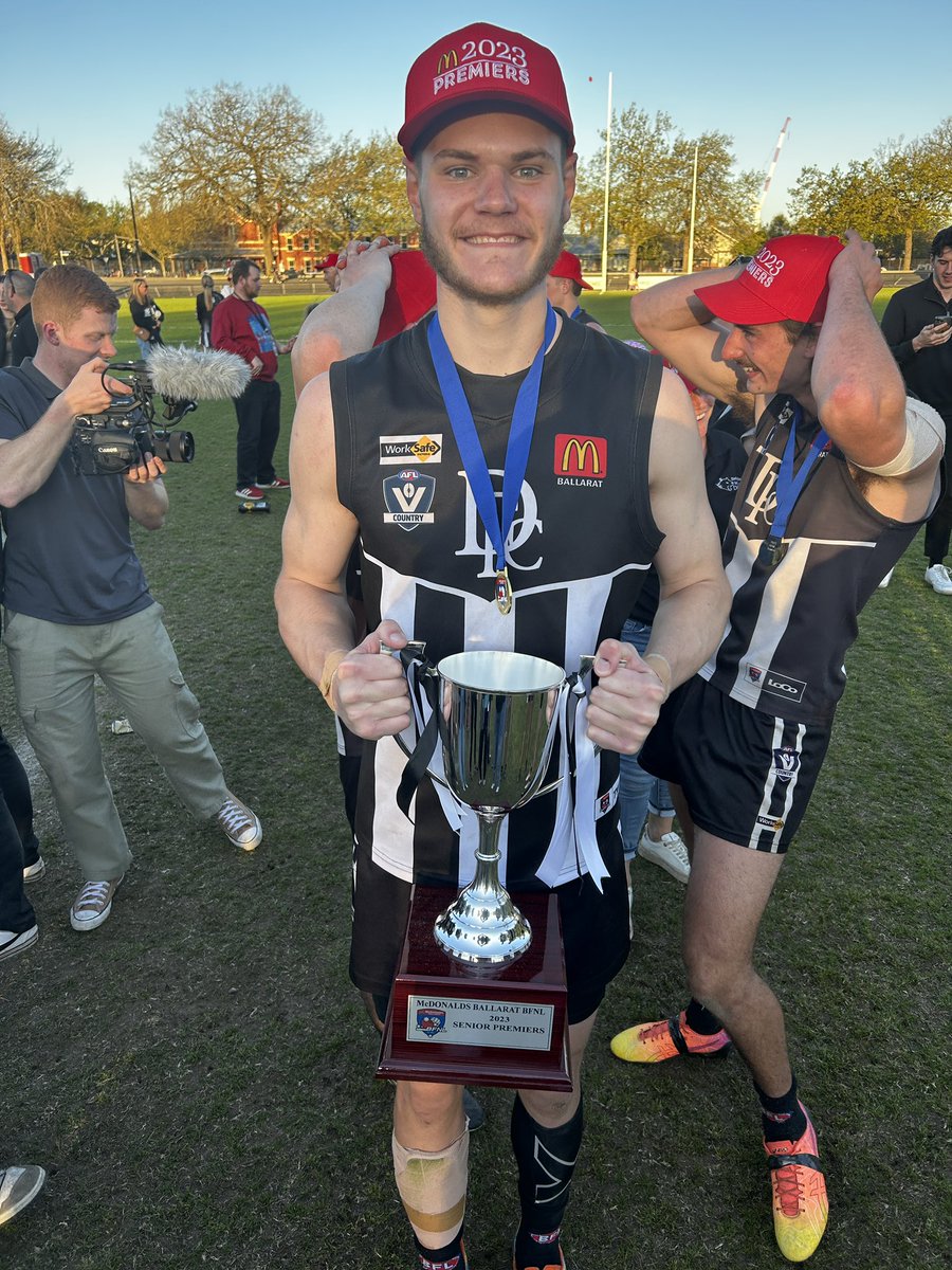 ImpeyJodi's tweet photo. First year of Senior football and now a Premiership Ruckman. What a year! 🏉🏆 @LucasImpey 
#darleydevils @WesternJetsFC @marbisports @BallaratFNL https://t.co/EMiZJYEiP9