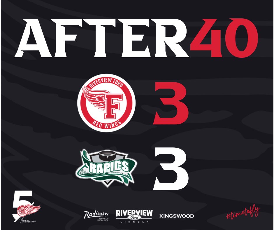 AFTER 40

Wings and Rapids trade goals in the second period. 3-3 After 2. 

Wings Second Period Scoring:
🚨Thomson 🍎Johnson

#timetofly
