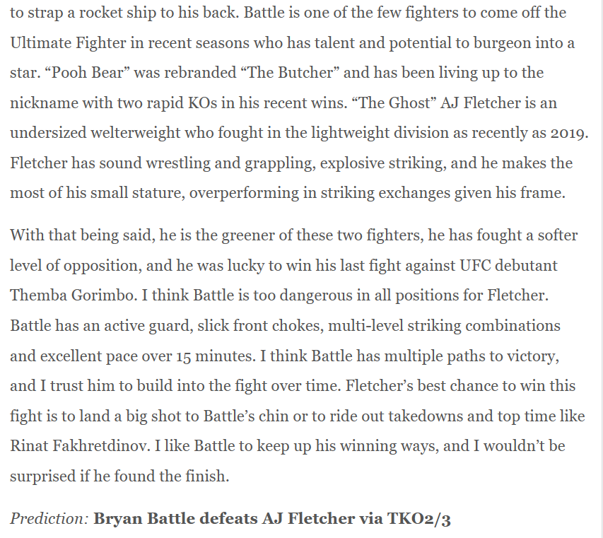LiamPicksFights's tweet photo. 3/4 official bets have cashed at #UFCVegas79
Means/Fialho FDGTD -225 ๐ฃ๐ฅ
Battle -175 โ๏ธ
Battle Rd. 2+ 700 ๐ฏ
Battle Rd. 3+ 1000 โ๏ธ
At my best, that's what I do โฅ๏ธโ๏ธ
Lord willing we can keep the ball rolling ๐ค
#GablingTwitter #MMATwitter #UFC https://t.co/jczfSVpwZk