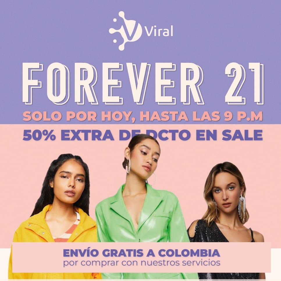 Grupovirall's tweet photo. 💯🤯 SOLO POR HOY || 50% DTO EXTRA EN SALE EN FOREVER 21 🤯💯

Descuento extra en el SALE de FOREVER 21 haciendo uso de nuestros servicios 👗👖👕 Ojeaa en https://t.co/P5xv4oNwiU y preguntanos por tus prendas favoritas ✨

- Oferta válida hasta hoy a las 9 PM https://t.co/0Az9K95jFT