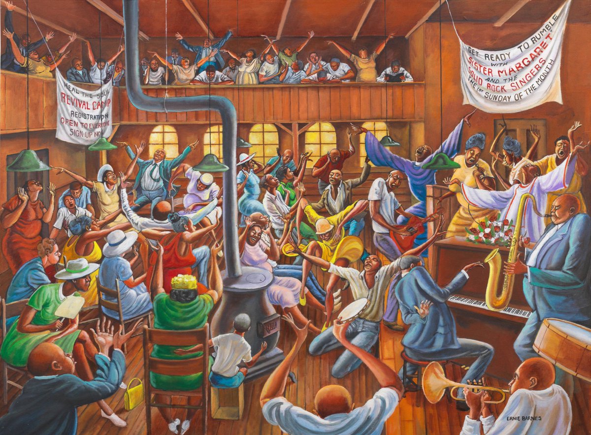 TCCCPodcast's tweet photo. #SatARTdays "Solid Rock Congregation" Ernie Barnes https://t.co/3dyZGGBIxV