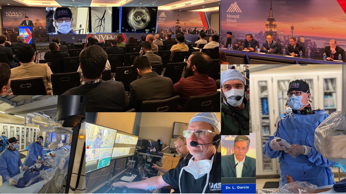 Thank you @EndovascularNy and Media House Belgium for today's live productions from ACV Grand Rapids, MI featuring @FadiSaab17 and Albuquerque Presbyterian featuring @surgmax to New York City with @PK_MountSinai, Dr. Lawrence Garcia, et al on panel