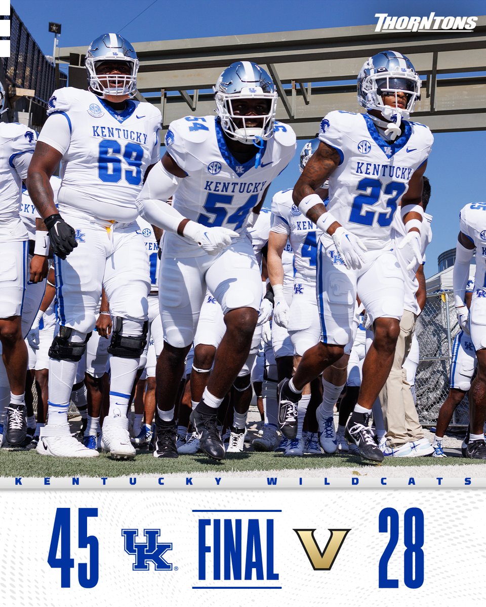 UKFootball's tweet photo. We are 4-0.

Back in Kroger Field next #Caturday. See you there, #BBN! https://t.co/dQzgfUjfXM
