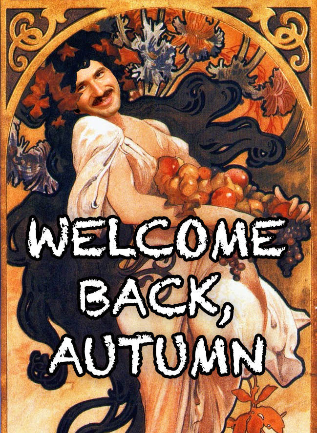 teddyhose's tweet image. Totally dating myself here, I know… 1897 was a good year for Mucha. Guess you had to be there.

Either way, happy to be done with the summer sauna and welcome back the crisp, jacket weather here in Brooklyn.
#Autumn #AutumnEquinox #WelcomeBackKotter