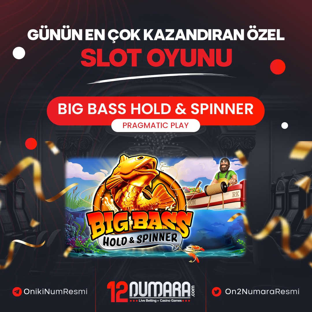 on2numararesmi's tweet photo. 🧙‍♂️Günün Kazandıran Slot Oyunu 

➡️ Onikinumara ile günün en çok kazandıran slot oyunu Bıg Bass Hold &amp; Spınner! 

✅  Hemen Bahis Al 👉 https://t.co/I6tDqsLVca https://t.co/F1gKB84lkH