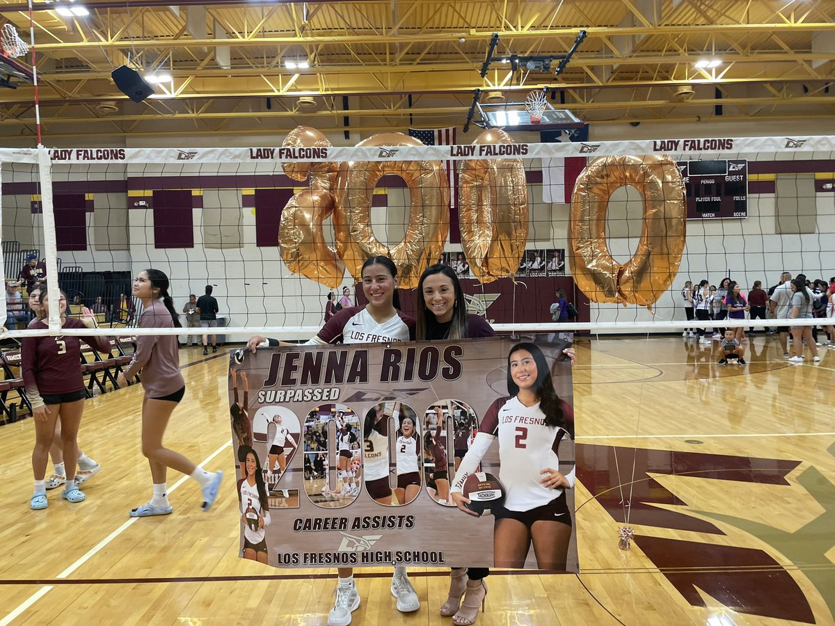 LFHSGirlsVBALL's tweet photo. Congratulations Jenna “👑” Rios on surpassing 2,000 career assists‼️ We are so proud of you 🫶 https://t.co/0aisXMAgJO