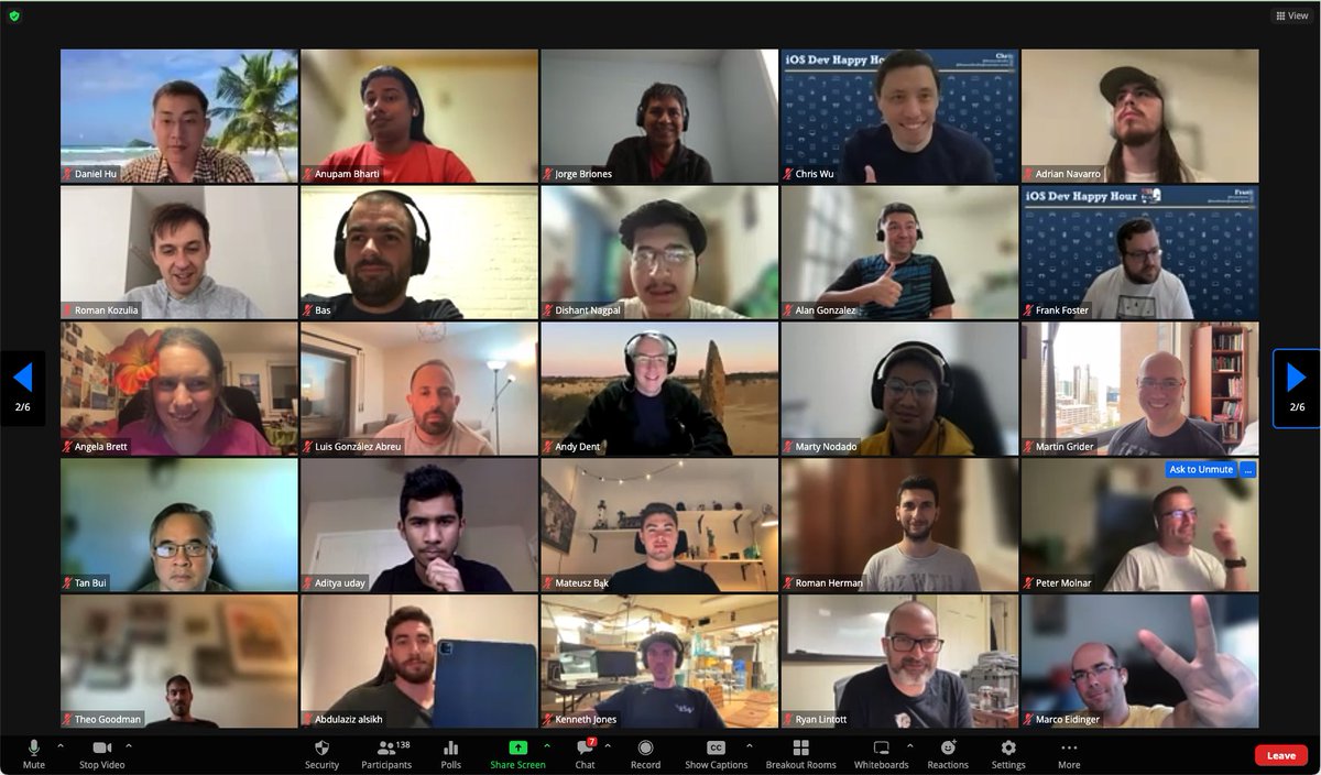 iosdevhappyhour's tweet image. Thank you everyone who attended today&apos;s THIRD ANNIVERSARY of #iOSDevHappyHour! It was so fun seeing new and returning faces. A special thanks to @twostraws for his giveaway of &quot;Swift Coding Challenges&quot; to everyone in attendance.

See y&apos;all at the next event!