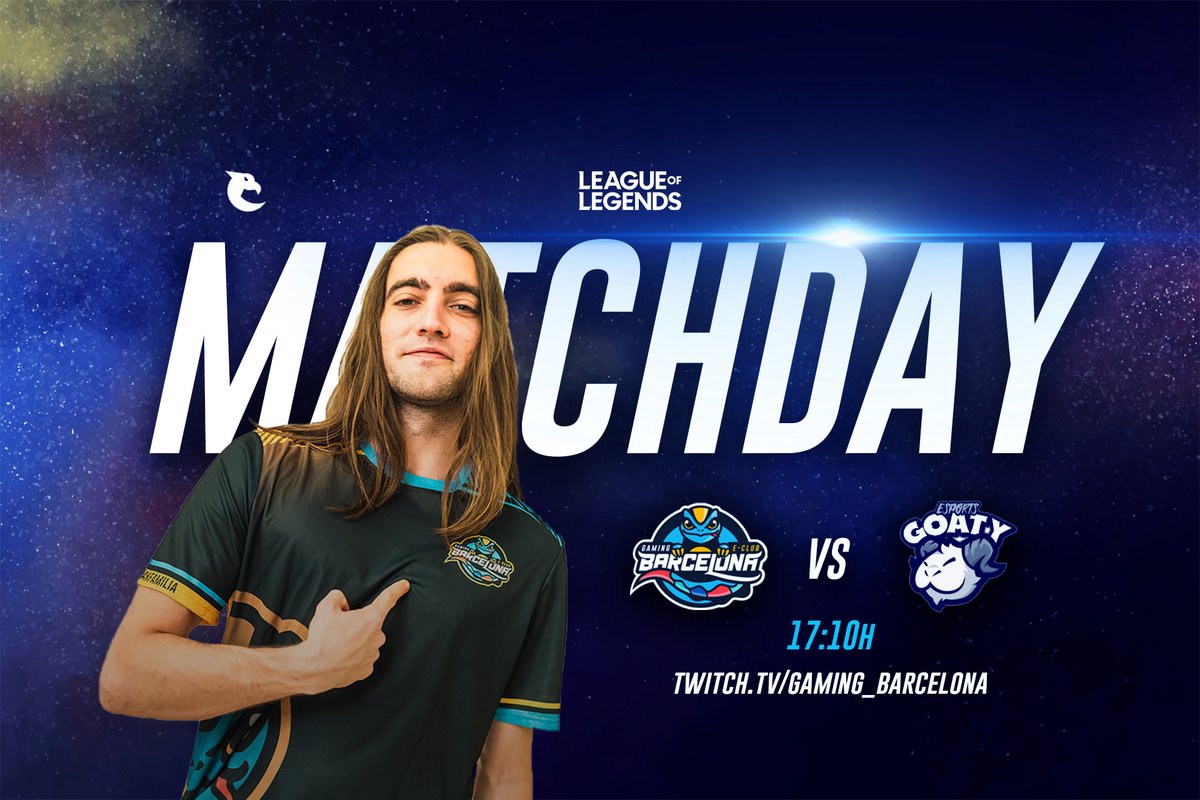 MATCHDAY💙💛 | <a href="/LEAmateur_/">LEA</a> Div. 3 Grup 4

Disputarem la primera jornada de la LEA al nostre canal de Twitch! 🫡

🆚 <a href="/GoatyEsports/">Goaty Esports</a> 
⏰ 17:10h
📺 Twitch.tv/Gaming_Barcelo…

GBCN Black:

👤 <a href="/16juancuenca/">Juan</a> 
👤 <a href="/SorehBeast/">SorehBeast</a> 
👤 Sover
👤 <a href="/ValeirasYago/">Tadø</a> 
👤 <a href="/PegaSenpai/">Pega senpai</a> 

#OrgullBarceloní💙💛