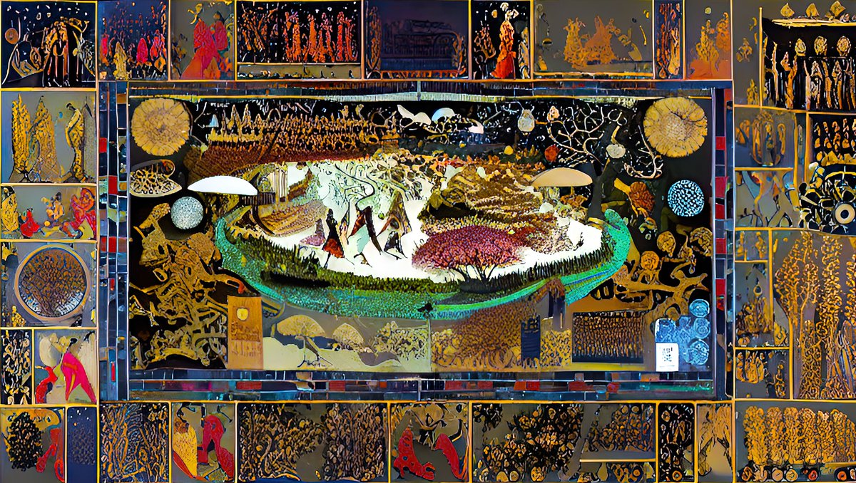 xalieri's tweet photo. Tapestries from neighboring kingdoms. 1 of 3
#HistoricalTextiles #Embroiderama #LooseThreads #Tapestries #WeirdArt #PsychologicalLandscape #ImSureItMustMeanSomething
#DarkArts #DigitalArt #AIAssistedArt #AIArt #WomboDream #StableDiffusion https://t.co/1kV8sgSjBD