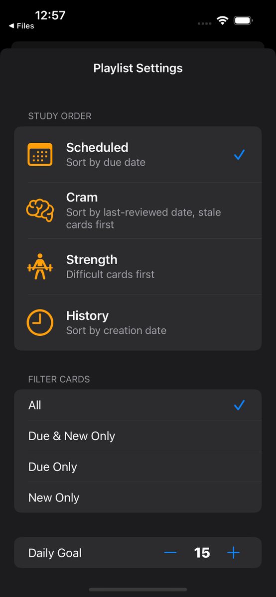 freshcardsapp's tweet photo. Fresh Cards 2.16 is out now!

It features a simplified playlist to make it easier to switch between different sort modes (Spaced Repetition, Cram, and more) and improved study settings.

#flashcards #iosapps #LanguageLearning #studytwt 

https://t.co/9e5Ak4o77B https://t.co/1hoU8wE0Fw