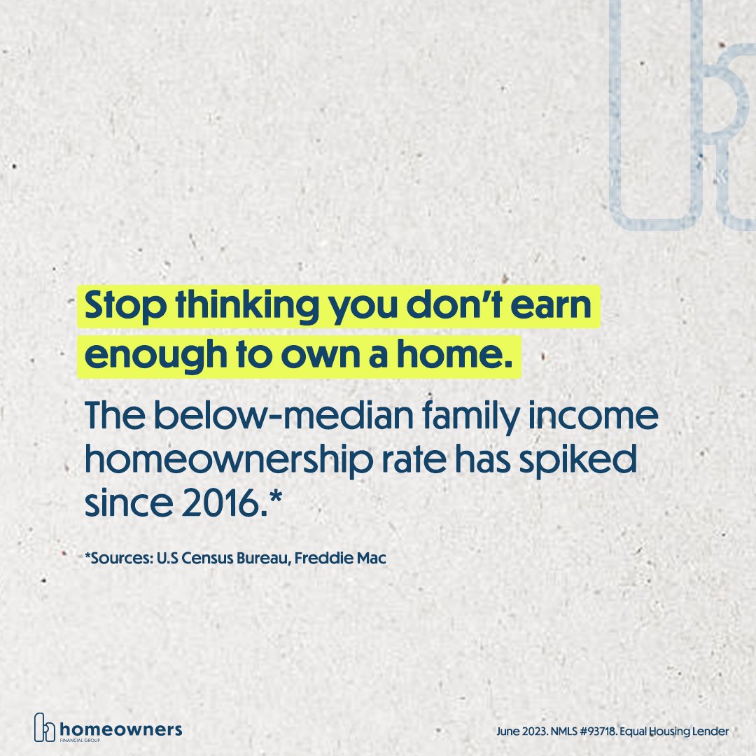 As of Q1 2023, the gap between homeowners with below-median and above-median family income is the smallest in history. Don't disqualify yourself from owning a home before talking to me first about down payment assistance programs and more. homeownersfg.com/vivianpang/