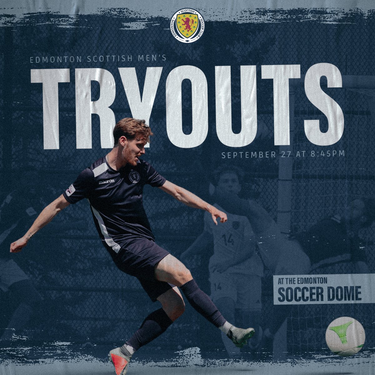 We're recruiting for our Premier and Division II teams!

Come join our 116 year winning tradition by trying out on September 27 at 8:45pm! Register online at edmontonscottish.ca/register today.

#GoTartans | #YEGsoccer